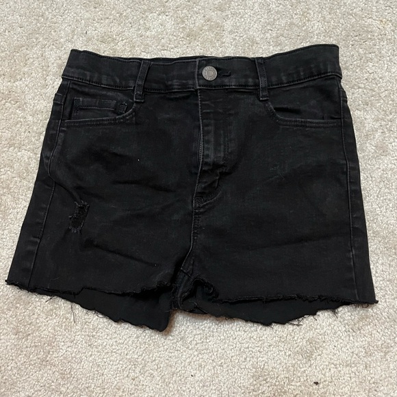 Garage Black High Rise Cutoff Shorts - Picture 1 of 3